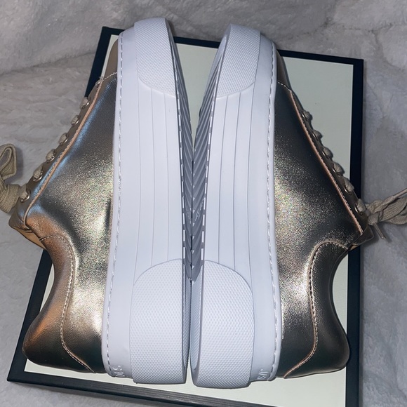 NWT J/SLIDES AMANDA Gold Leather - Picture 12 of 15